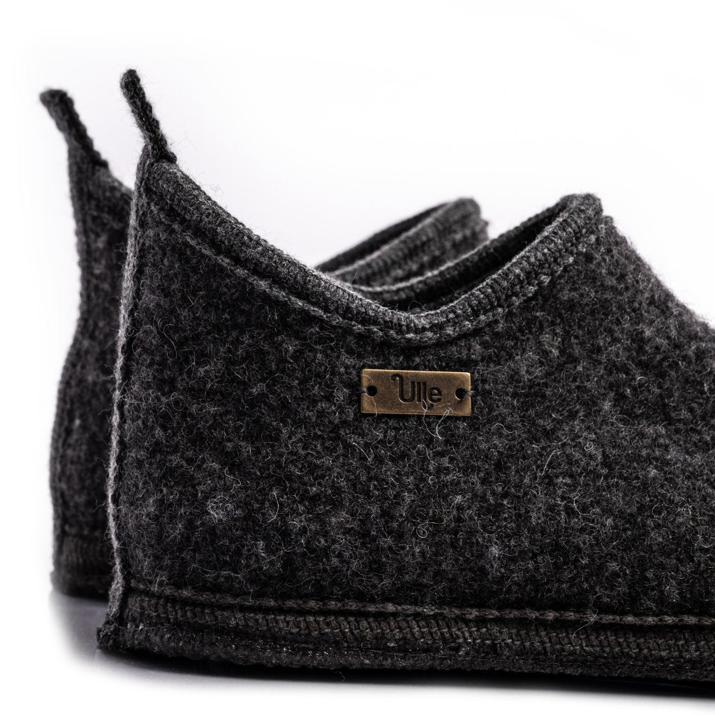 Ulltofflor - Ulle Cottage Dam/Herr - Dark Grey Melange
