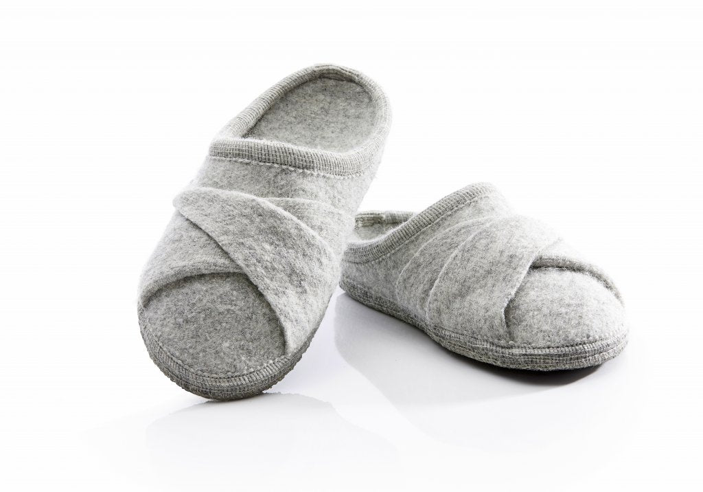 Storlek 36 - Ulltofflor - Ulle Seamless Twist Dam - Grey