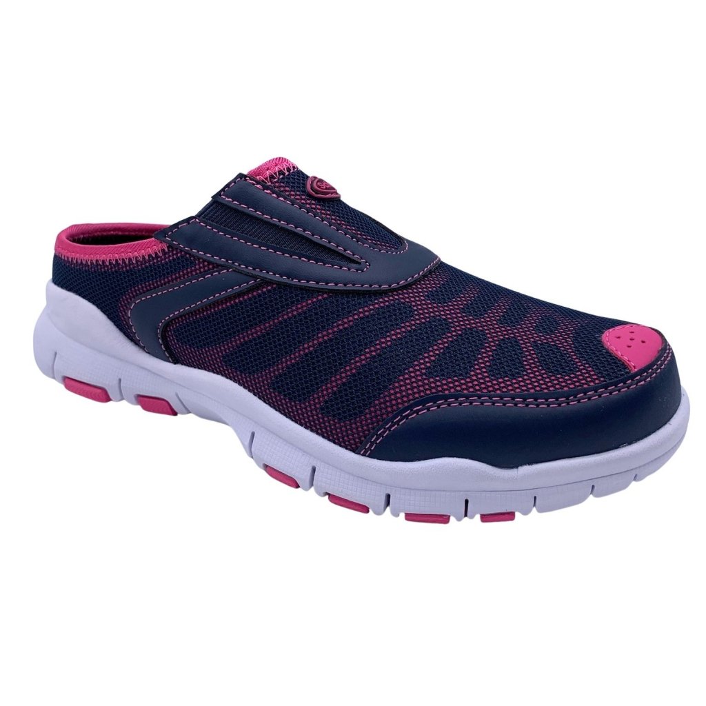 Storlek 36 - Scholl Jump Next Toffel - Dark blue/Pink -