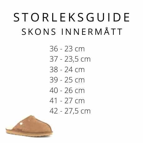 Fårskinnstofflor Axelda Åbo Chestnut/Creme