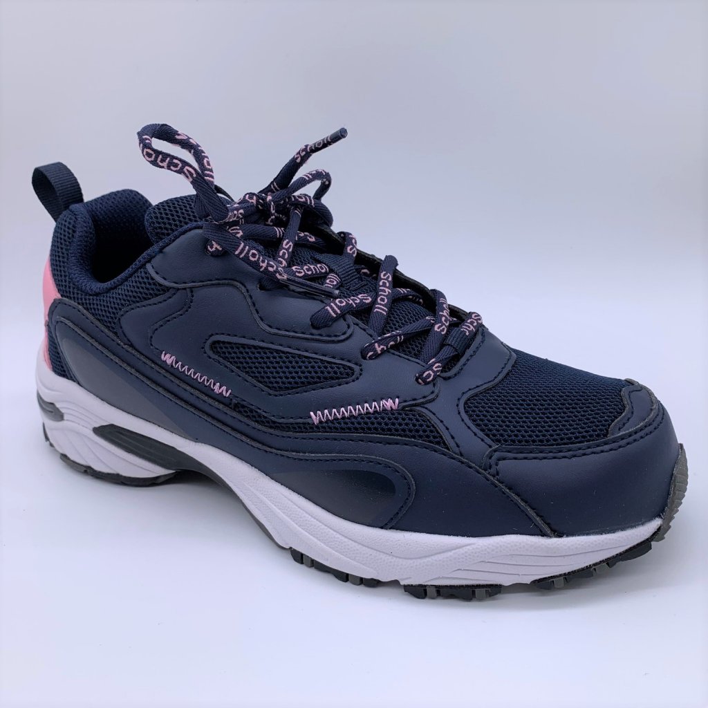 Scholl Sprinter Snap Walkingskor - Dark Blue Pink