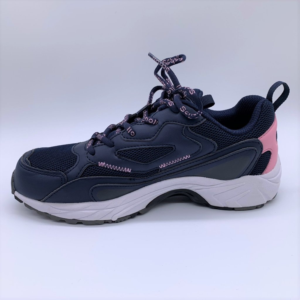 Scholl Sprinter Snap Walkingskor - Dark Blue Pink