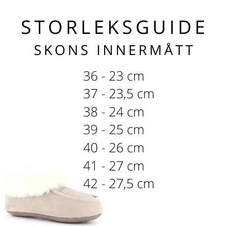 Fårskinnstofflor London Sand/White