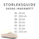 Fårskinnstofflor London Sand/White