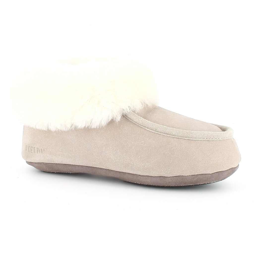 Fårskinnstofflor London Sand/White