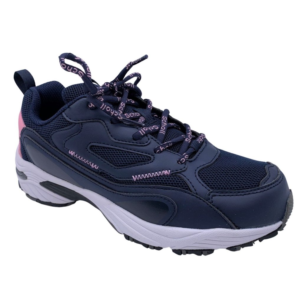 Scholl Sprinter Snap Walkingskor - Dark Blue Pink